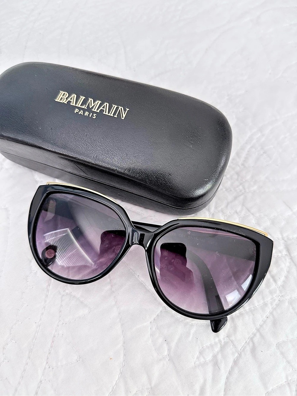 Balmain BL2107B Cat Eye Sunglasses Black & Purple